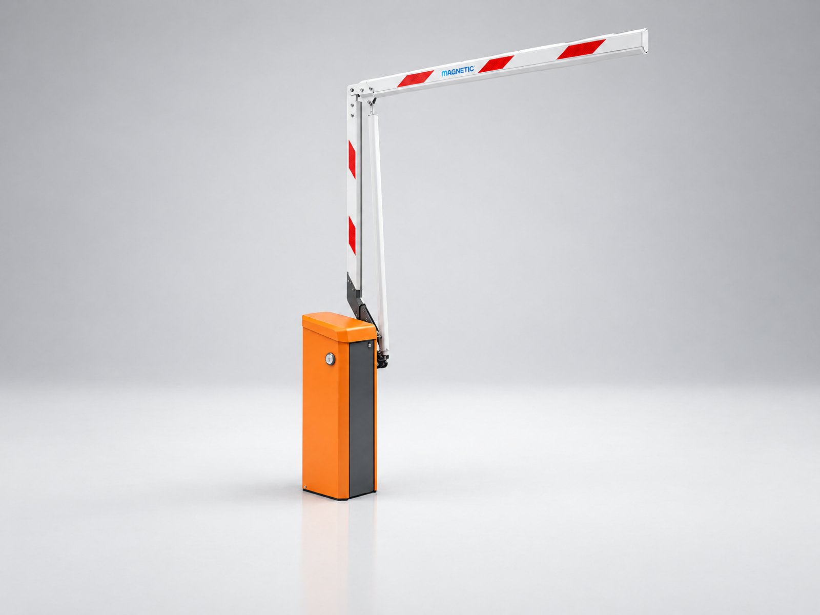 Parking Garage Lane Magnetic operator and barrier arm