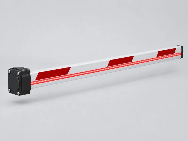LED red/green barrier boom with lit segments
