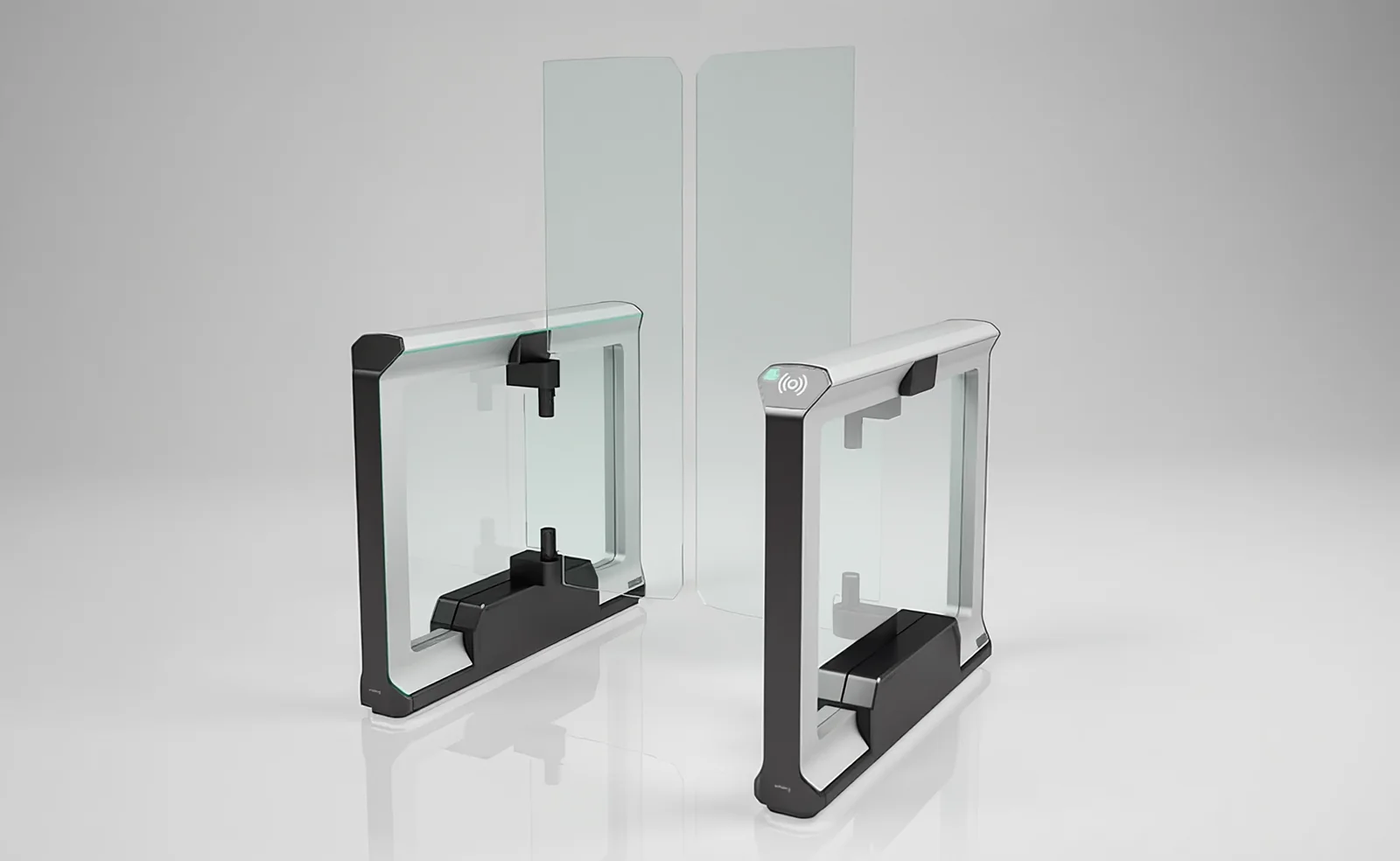 Magnetic mWing optical speed gate with glass wings